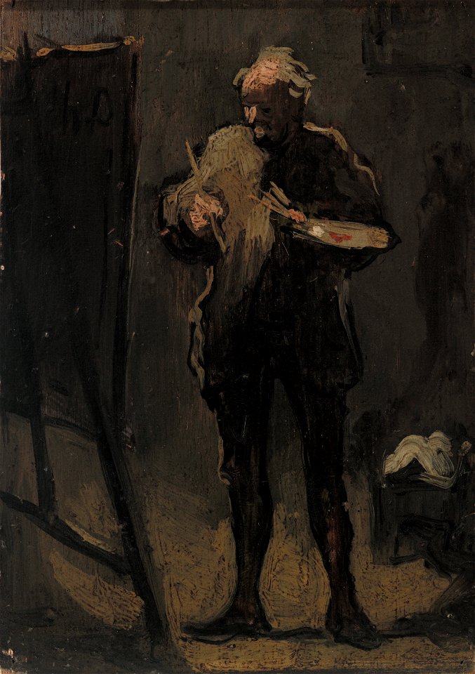 Honoré Daumier - The Painter in Front of His Painting (Le Peintre devant son tableau) - BF1184 - Barnes Foundation