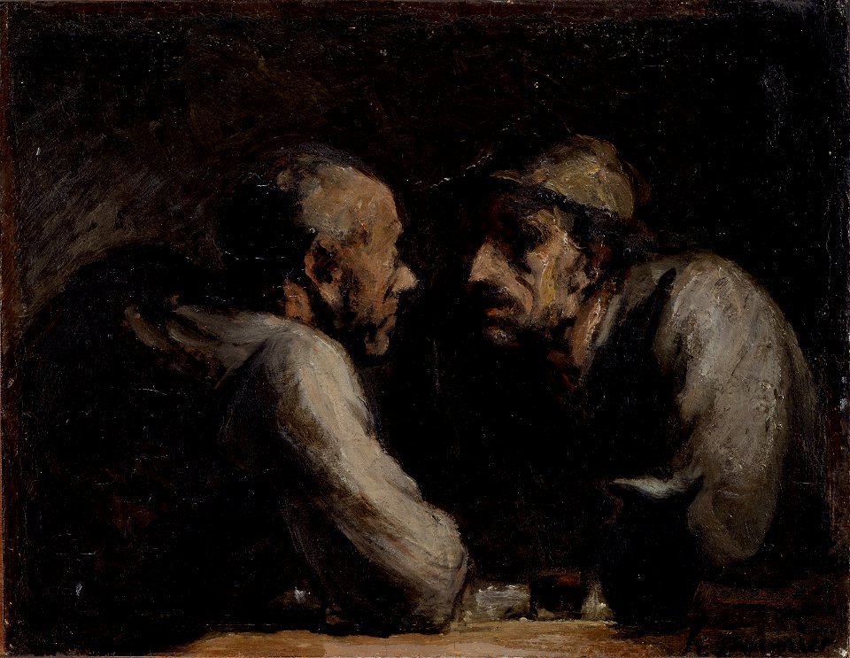Honoré Daumier - Two Drinkers (Les Deux buveurs) - BF1197 - Barnes Foundation