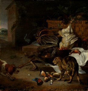 Melchior d'Hondecoeter - Still life with fowl and fruits - NG.M.00030 - National Museum of Art, Architecture and Design