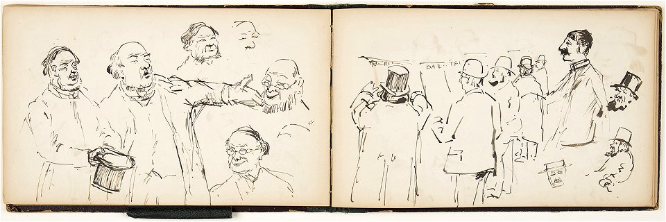Horace Mann Livens - sketchbook of figure, character and subject studies - 16