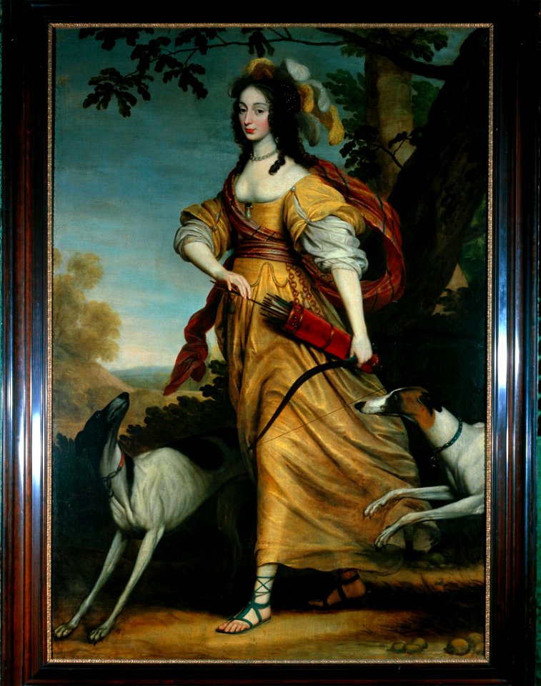 Honthorst - Portret van prinses Louise Hollandine van de Palts (1622-1709) als Diana, 1643, 2492