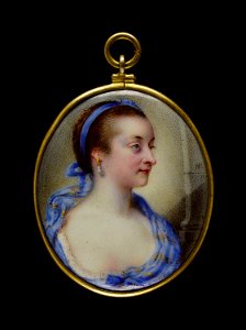 Hone, Nathaniel - Portrait de jeune femme au fichu bleu - J789 - Musée Cognacq-Jay