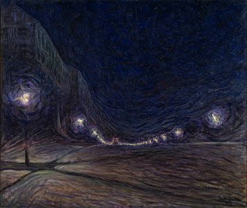Hornsgatan by Night (Eugène Jansson) - Nationalmuseum - 18873
