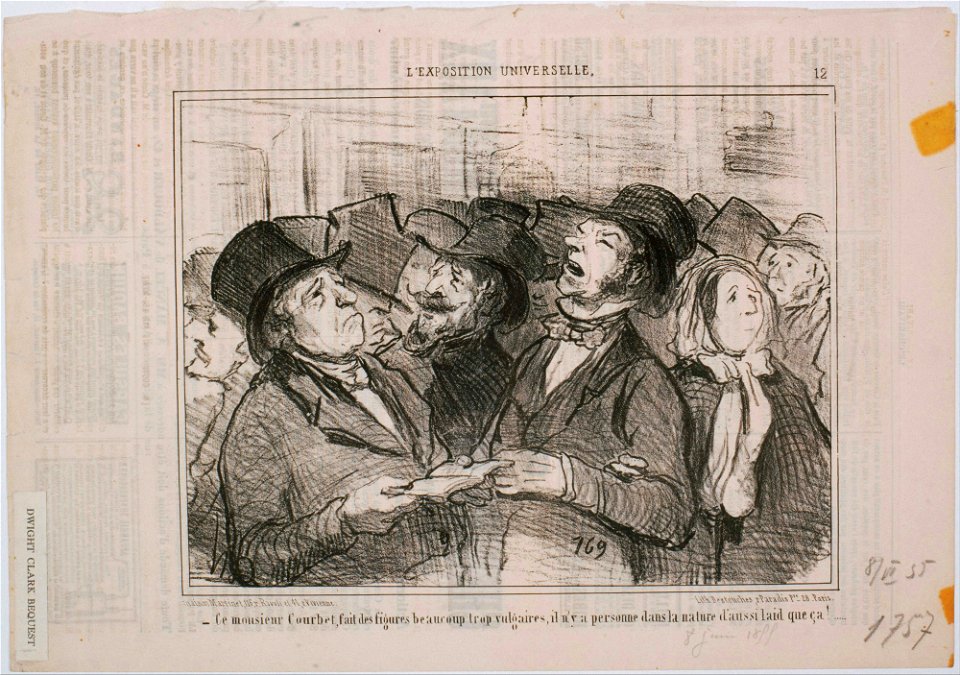 Honoré Daumier - L'Exposition Universelle- Ce Monsieur Courbet, fait des figures...Vulgaires - Google Art Project
