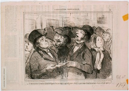 Honoré Daumier - L'Exposition Universelle- Ce Monsieur Courbet, fait des figures...Vulgaires - Google Art Project
