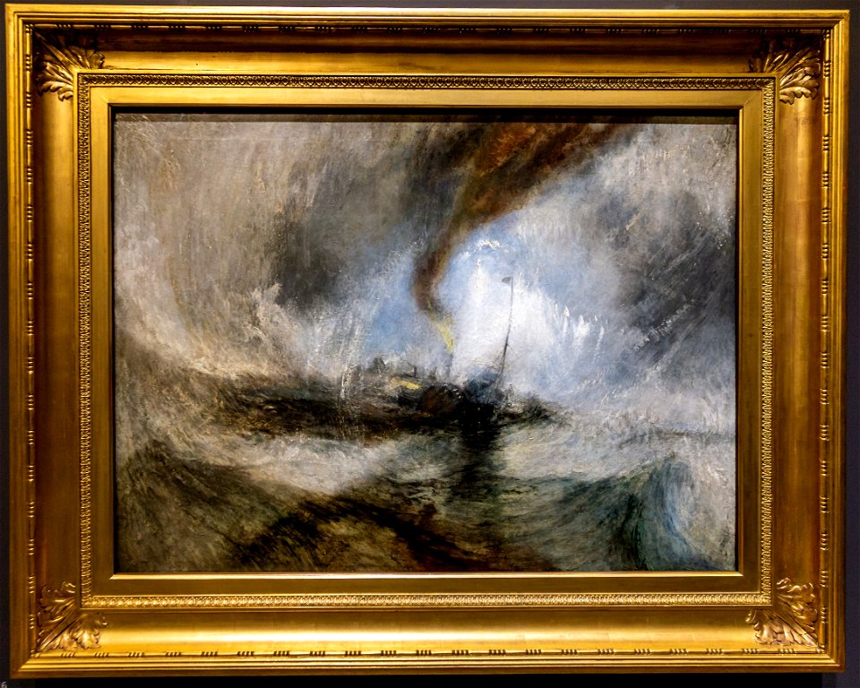 Horror und Delight-Turner-Snow Storm - Steam-Boat off a Harbour's Mouth making Signals in Shallow Water, and going by the Lead DSC2190