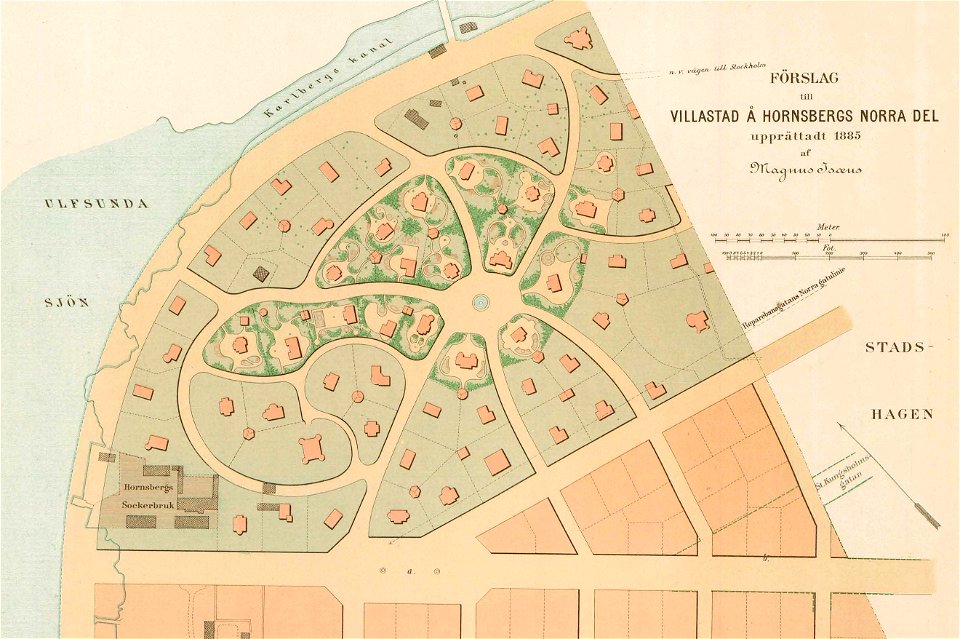 Hornsbergs villastad stadsplan 1885