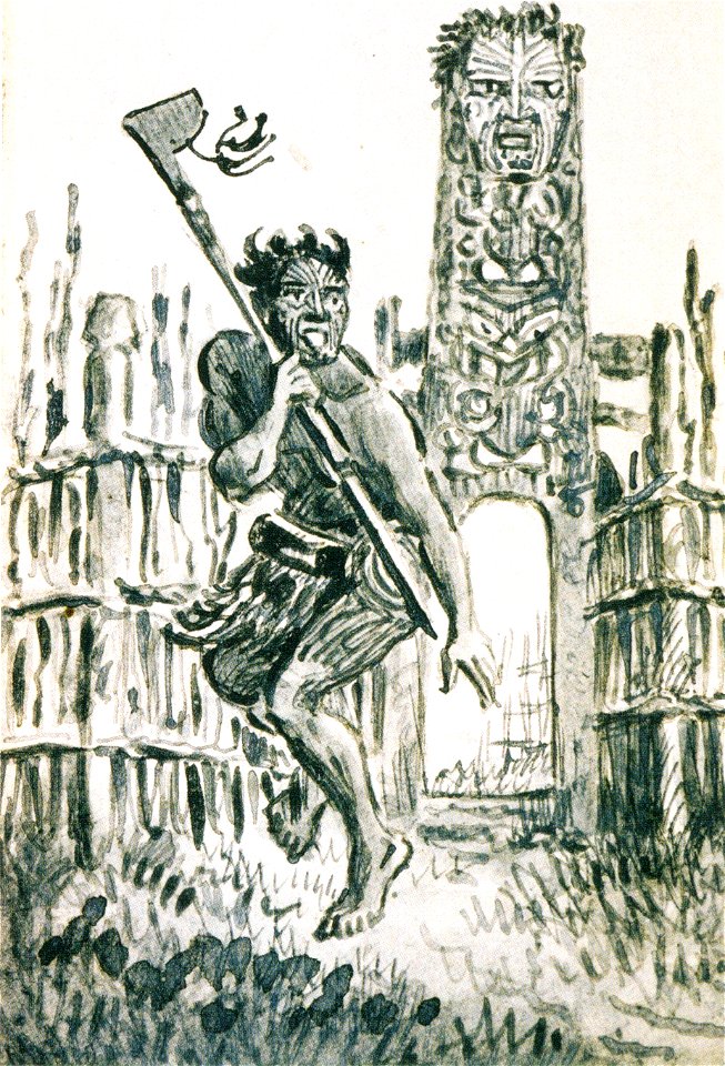 Horatio Gordon Robley - Postcard drawing-2