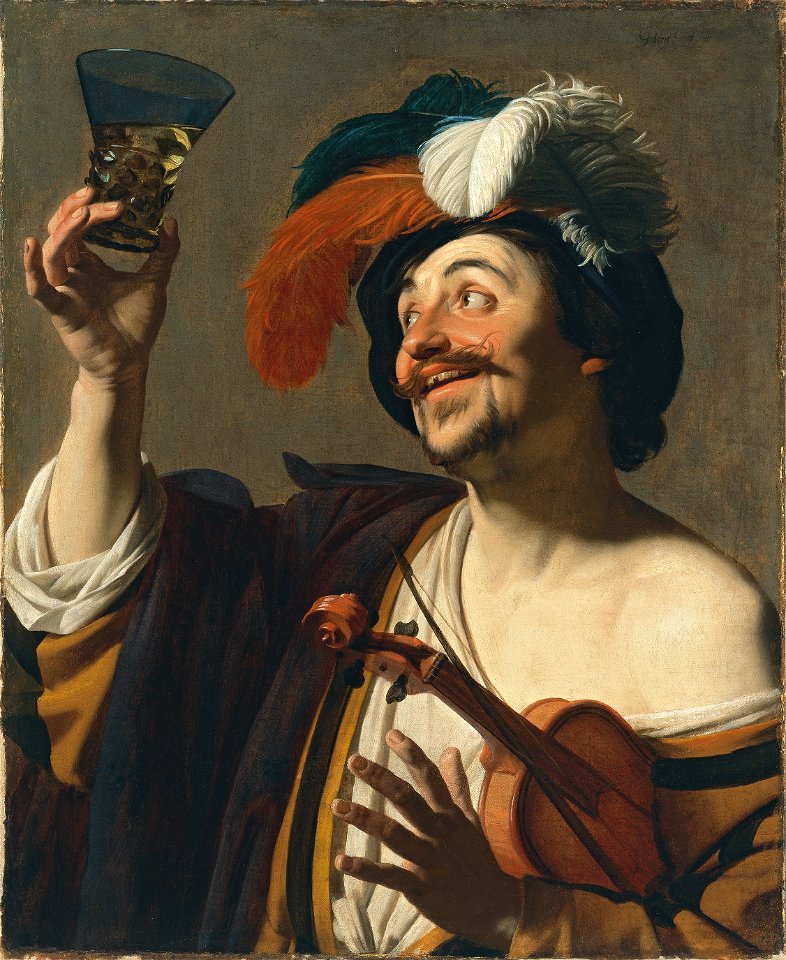 Honthorst - The happy Violinist, ca. 1624, 194 (1986.21)