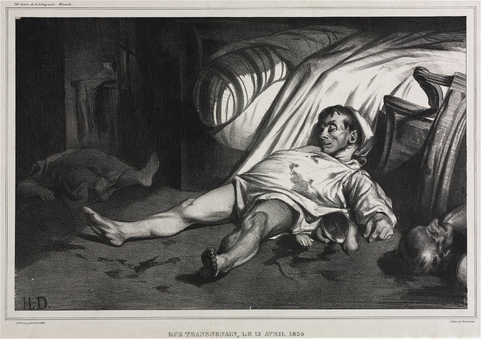 Honoré Daumier (French, 1808-1879) - Rue Transnonain, le 15 April, 1834 - 1924.809 - Cleveland Museum of Art