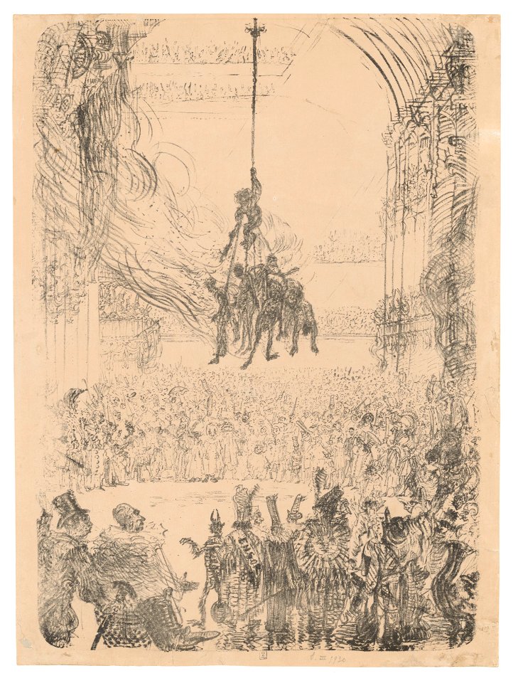 Hop-Frog's Revenge, print by James Ensor, 1922, Prints Department, Royal Library of Belgium, S. V 71216