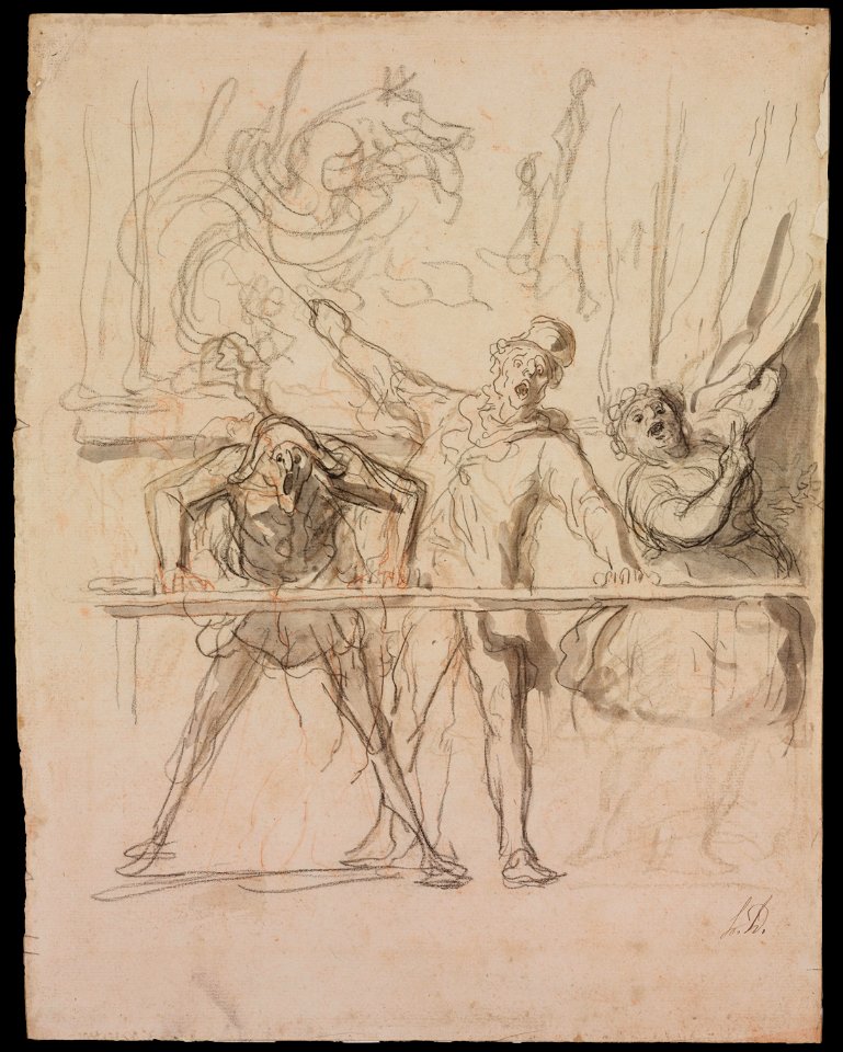 Honoré Daumier - The Side-Show - Google Art Project