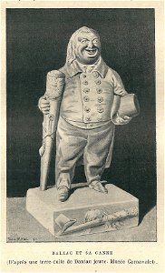 Honoré de Balzac et sa canne-terre cuite-01