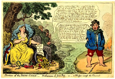 Horrors of the Irish-union; -botheration of poor Pat -or- a whisper across the Channel (BM 1851,0901.955)
