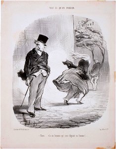 Honoré Daumier - Tout ce qu'on voudra- Tiens...V'la un homme qui s'est déguisé en femme… - Google Art Project
