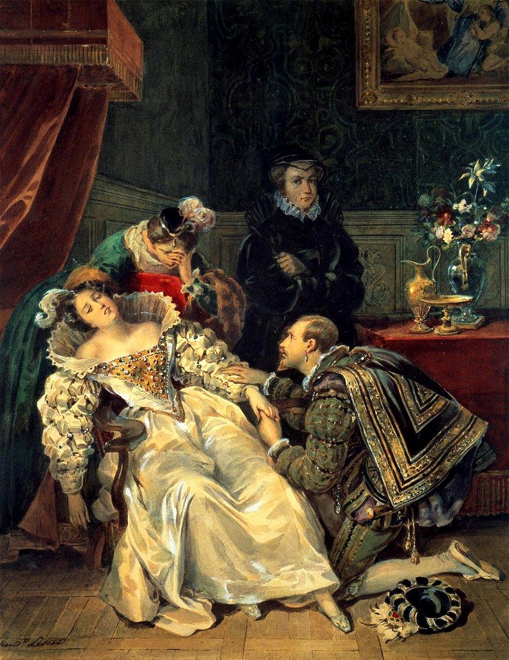 Hortense Haudebourt Lescot - Mary Queen of Scots or Death of Marie of Cleves, Princess of Condé