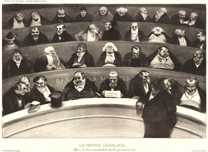 Honoré Daumier - Le Ventre Législatif (The Legislative Belly) - Google Art Project. Free illustration for personal and commercial use.