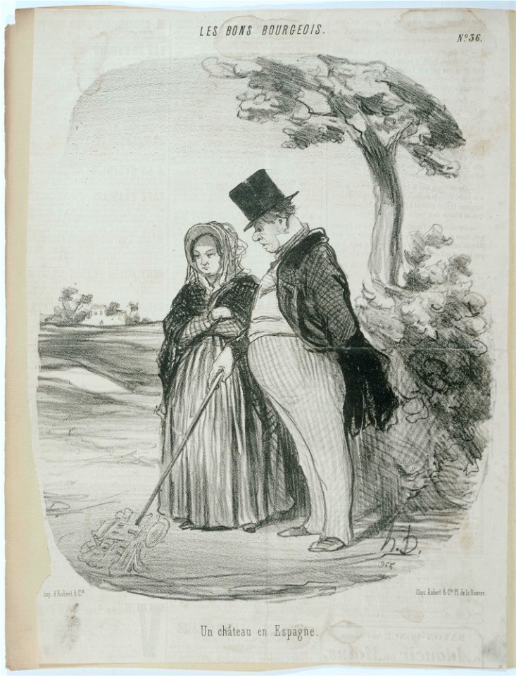 Honoré Daumier - Les Bons Bourgeois- Un Chateau en Espagne - Google Art Project