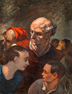 Honoré Daumier - On The Barricades (Family On The Barricades) - Google Art Project