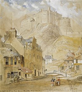 Horatio McCulloch - Edinburgh Castle from the Foot of the Vennel, 1845 - Google Art Project