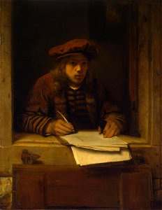 Samuel van Hoogstraten - Zelfportret. Free illustration for personal and commercial use.
