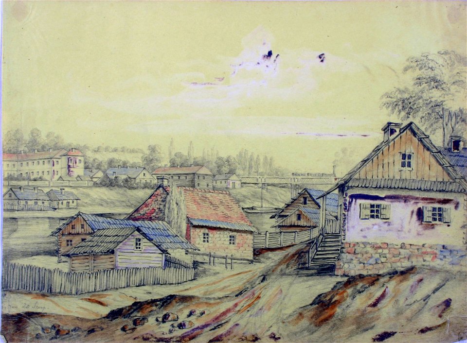 Horadnia, Zaniomanskaje pradmieście. Горадня, Занёманскае прадмесьце (N. Orda, 1861-69)