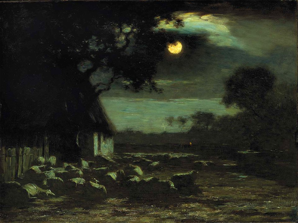 Horatio Walker - Sheepyard, Moonlight - 1909.7.71 - Smithsonian American Art Museum