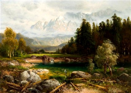 Horst Bernhard Hacker - Vorgebirgslandschaft mit Waldsee, 1899