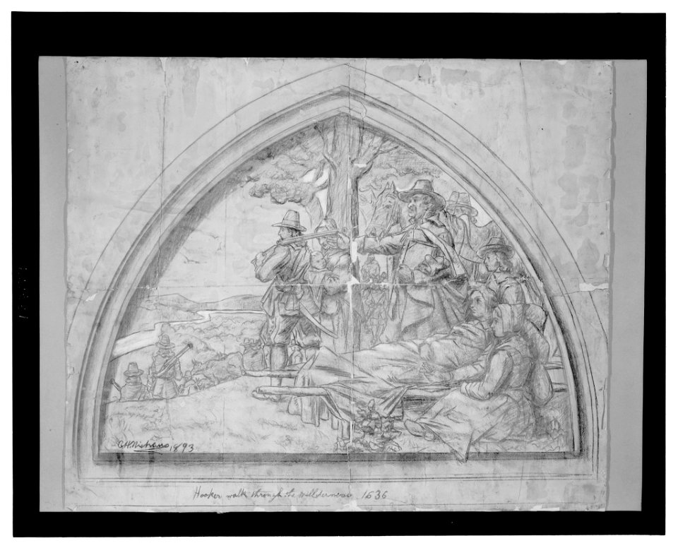 Hooker walk through the wilderness, 1636 - C.H. Niehaus, 1893. LCCN2004662463