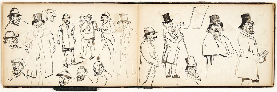 Horace Mann Livens - sketchbook of figure, character and subject studies - 14