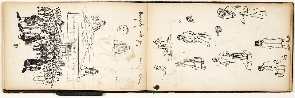Horace Mann Livens - sketchbook of figure, character and subject studies - 22
