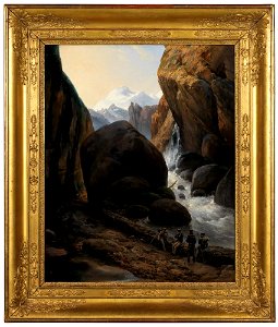 Horace Vernet - Wanderers Pausing in the Alps - NM 7416 - Nationalmuseum