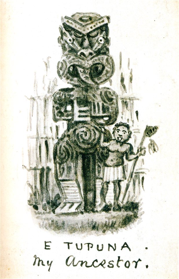 Horatio Gordon Robley - Postcard drawing