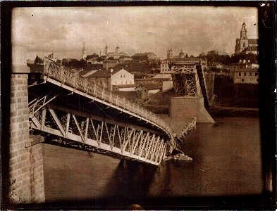 Horadnia, Nioman-Mastavaja, Stary most. Горадня, Нёман-Маставая, Стары мост (1915-18) (2)