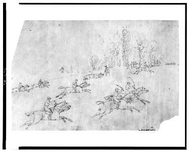 Horseracing at steeplechase, spectators in background LCCN91480179
