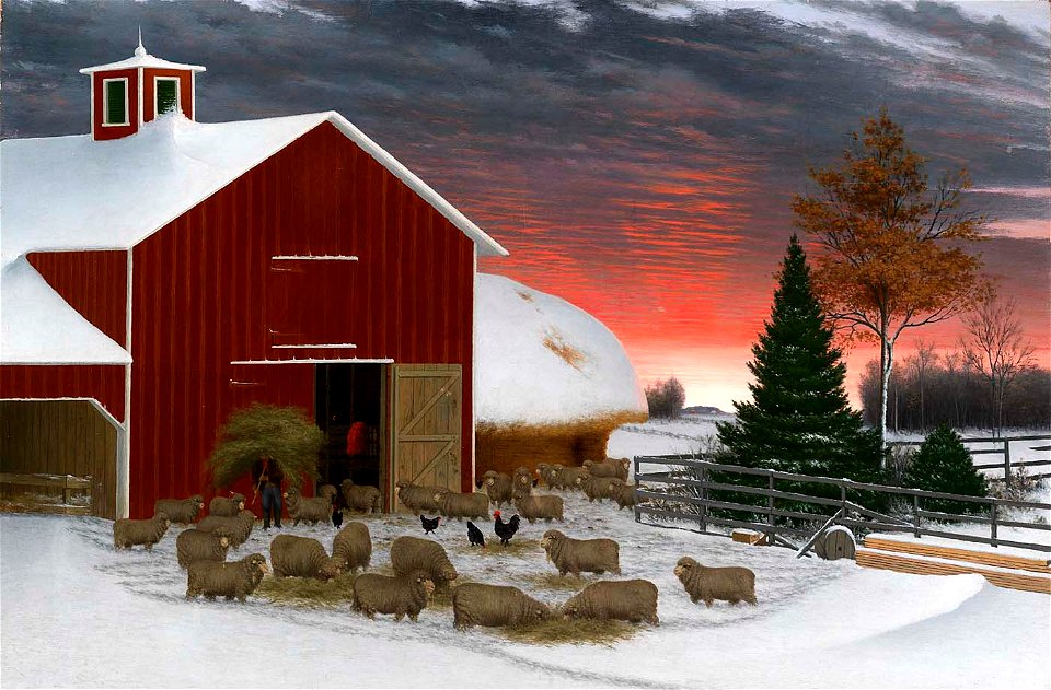 Horatio Shaw - Barnyard in Winter - 1975.43 - Smithsonian American Art Museum