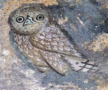 Hosios Loukas (north west chapel, south side) - owl