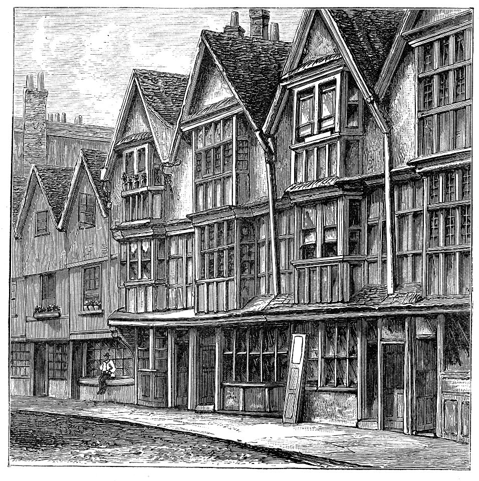 Horsefair showing the back entrance to Broadmead Chapel, Bristol