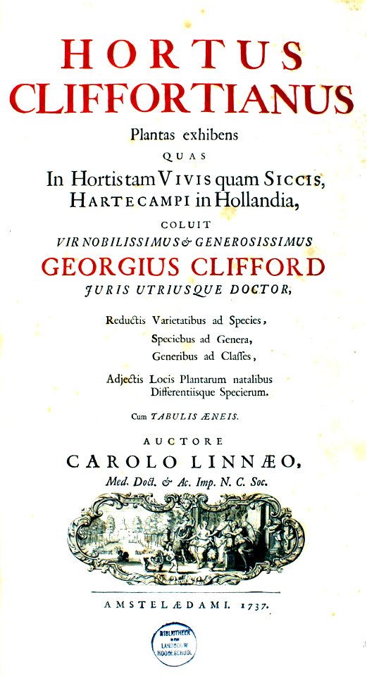 Hortus Cliffortianus 1737