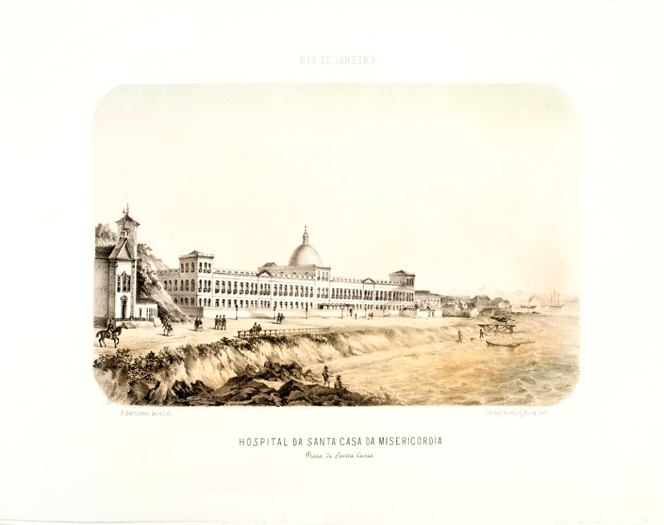 Hospital da Santa Casa da Misericordia Praia de Santa Luzia, da Coleção Brasiliana Iconográfica