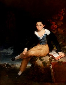 Hortense Haudebourt-Lescot - Portrait of a child 1832. Free illustration for personal and commercial use.