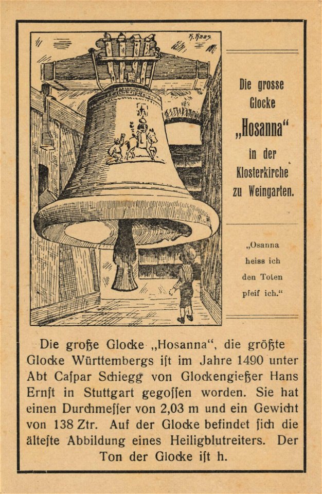 Hosannaglocke Weingarten (Postkarte)