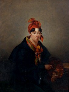 Hortense Haudebourt-Lescot - Self-portrait with palette