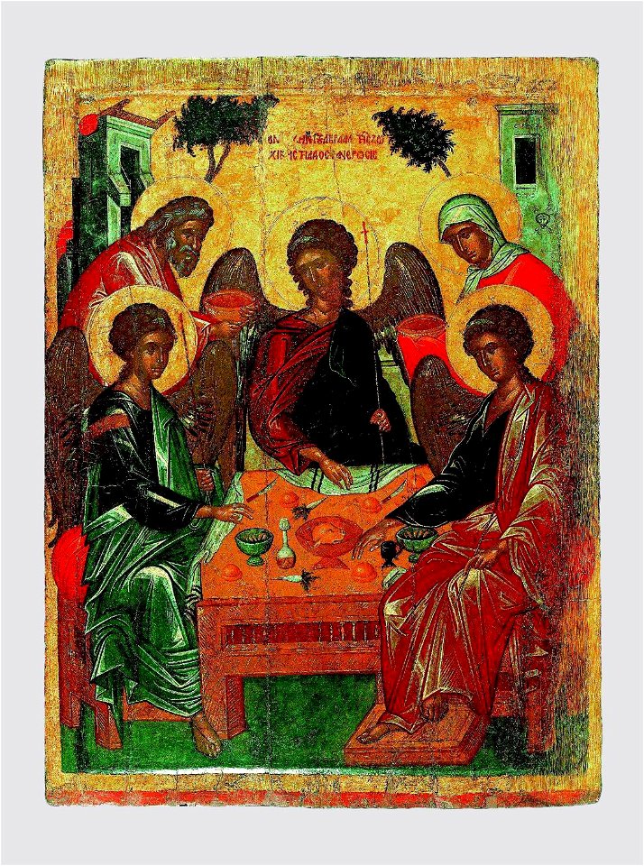 Hospitality of Abraham (Zakynthos, 15th c., Byzantine museum)