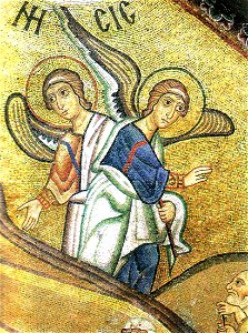 Hosios Loukas Katholikon (nave, South-East squinch) - Nativity - detail 01