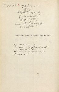 Houghton 1273.51 - Dictionary of Sioux Language, pronunciations