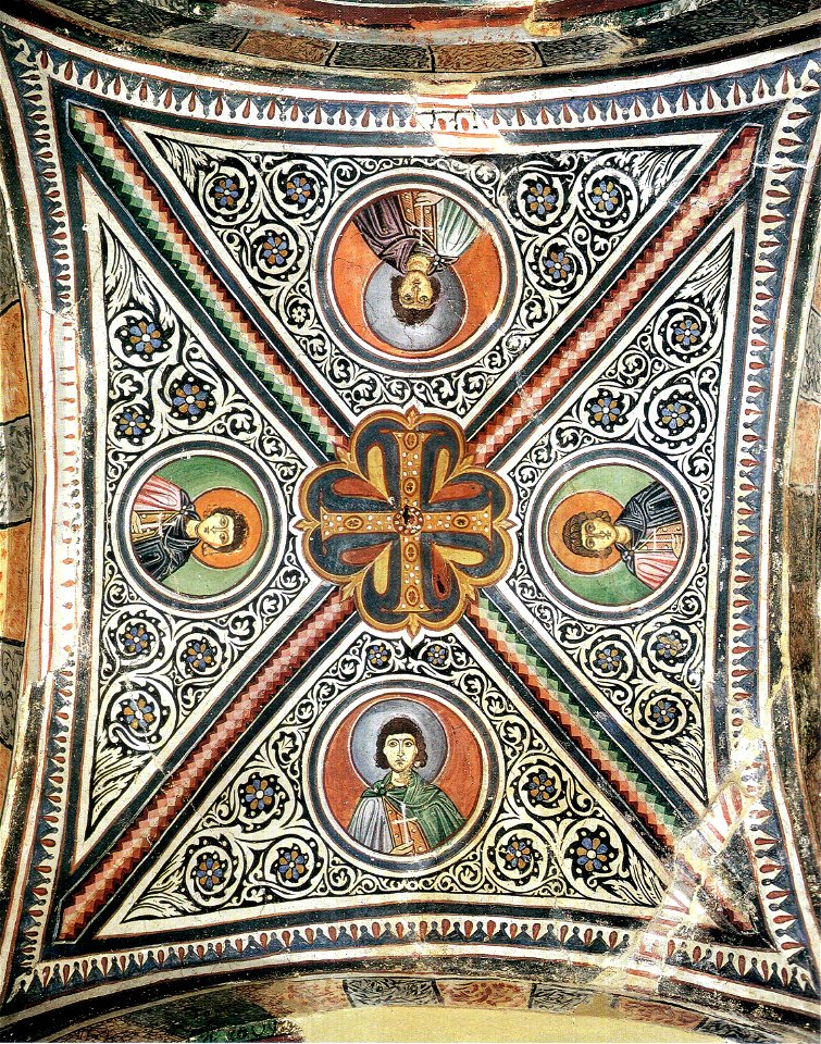 Hosios Loukas (south west chapel, groin vault) - anonymous saints