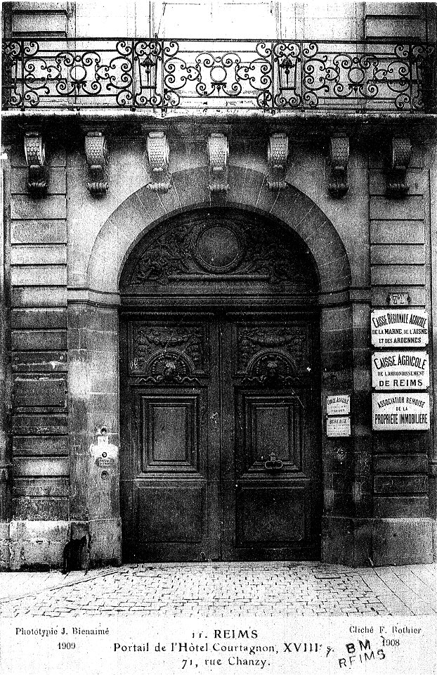 Hotel courtagnon 71 rue chanzy