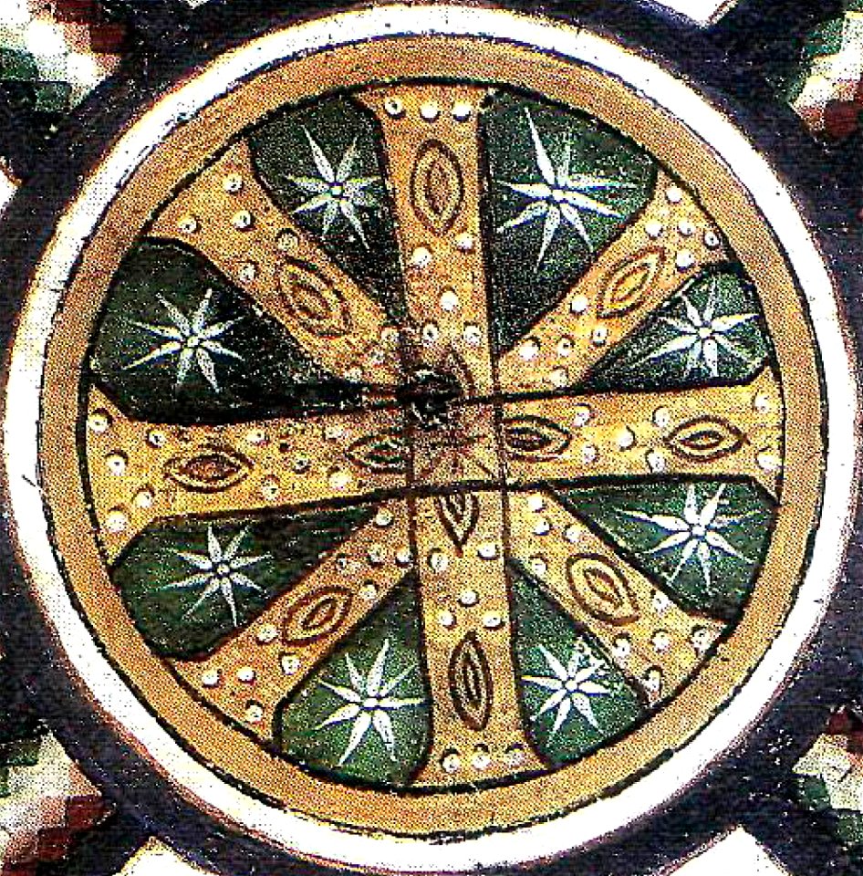 Hosios Loukas Crypt (east groin-vault) - cross
