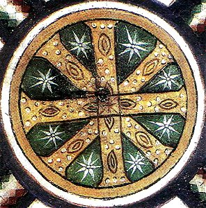 Hosios Loukas Crypt (east groin-vault) - cross